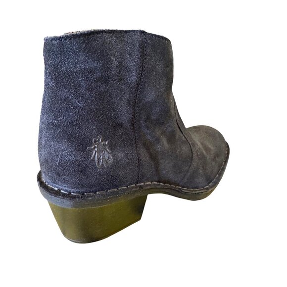 Fly London Dari Size 38 US 7.5 Anthracite Black Suede NWB Leather Ankle Bootie - Picture 10 of 14